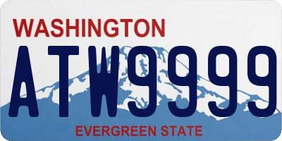 WA license plate ATW9999