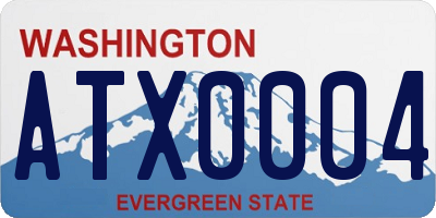 WA license plate ATX0004