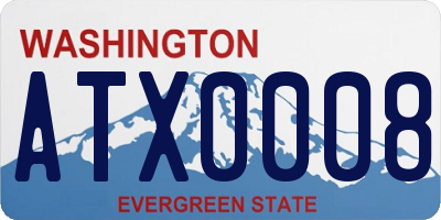 WA license plate ATX0008