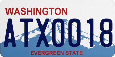WA license plate ATX0018