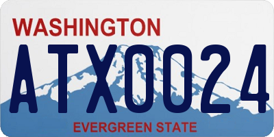 WA license plate ATX0024