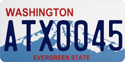 WA license plate ATX0045