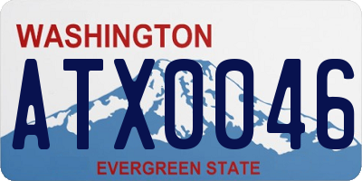 WA license plate ATX0046