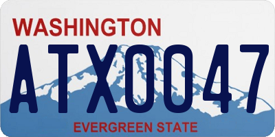 WA license plate ATX0047