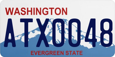 WA license plate ATX0048