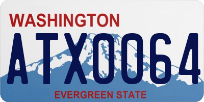 WA license plate ATX0064
