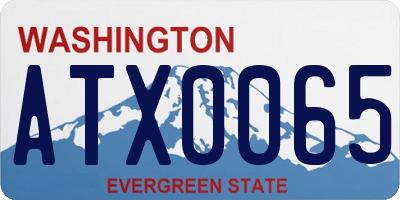 WA license plate ATX0065