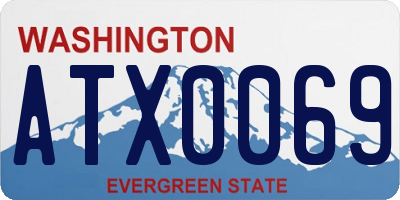 WA license plate ATX0069