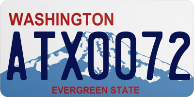 WA license plate ATX0072