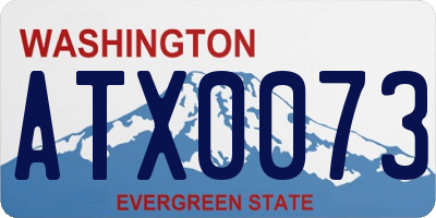 WA license plate ATX0073
