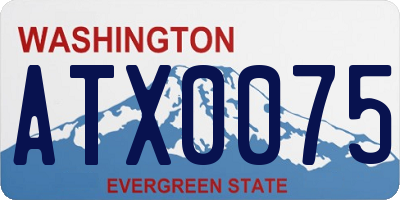 WA license plate ATX0075