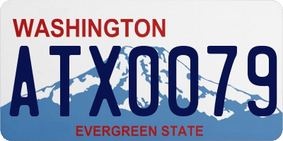 WA license plate ATX0079
