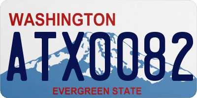 WA license plate ATX0082