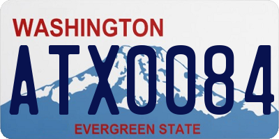 WA license plate ATX0084