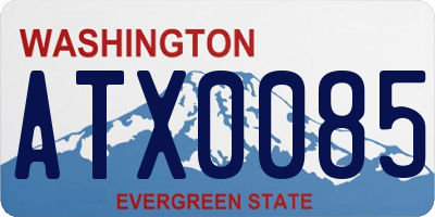 WA license plate ATX0085
