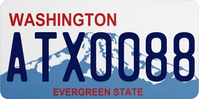 WA license plate ATX0088