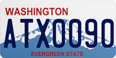 WA license plate ATX0090