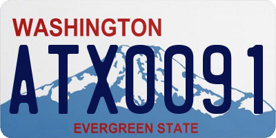 WA license plate ATX0091
