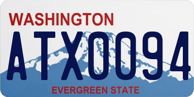 WA license plate ATX0094