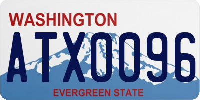 WA license plate ATX0096