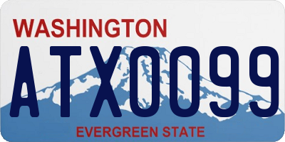 WA license plate ATX0099