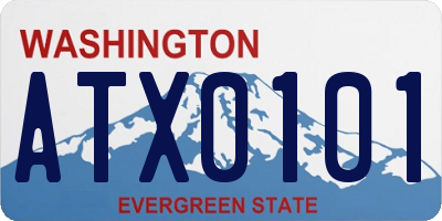 WA license plate ATX0101