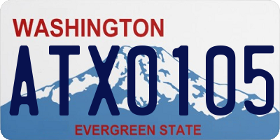 WA license plate ATX0105