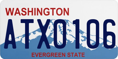 WA license plate ATX0106
