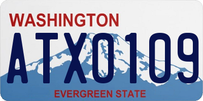 WA license plate ATX0109