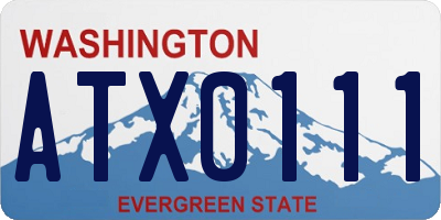 WA license plate ATX0111