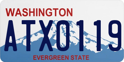 WA license plate ATX0119