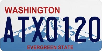 WA license plate ATX0120