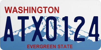 WA license plate ATX0124