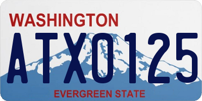 WA license plate ATX0125