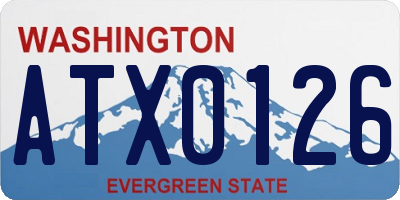 WA license plate ATX0126