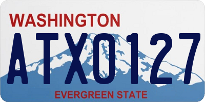 WA license plate ATX0127