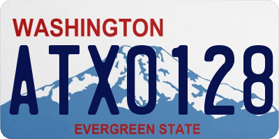 WA license plate ATX0128