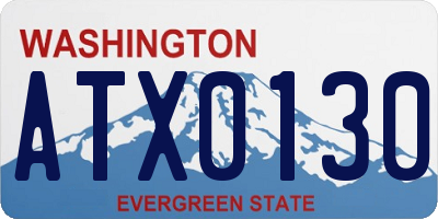 WA license plate ATX0130