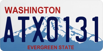 WA license plate ATX0131