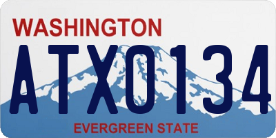 WA license plate ATX0134