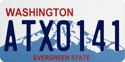 WA license plate ATX0141