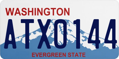 WA license plate ATX0144