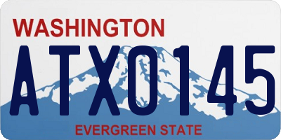 WA license plate ATX0145
