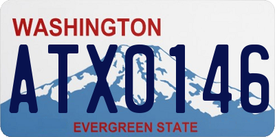 WA license plate ATX0146