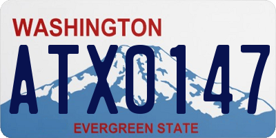 WA license plate ATX0147