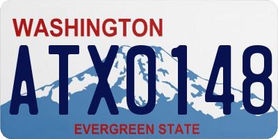WA license plate ATX0148
