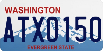 WA license plate ATX0150