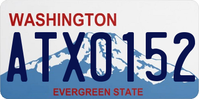 WA license plate ATX0152