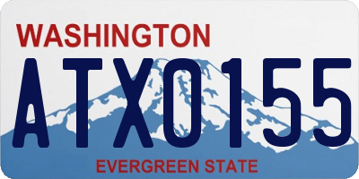 WA license plate ATX0155