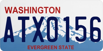 WA license plate ATX0156